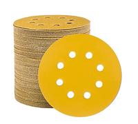 STEBRUAM 100 Pezzi Dischi Abrasivi da 125 mm Fogli di Sabbia a Disco 240 Graniglie Carte Abrasive 8 Fori Levigatura Carta Vetrata Smerigliatrice a Grana Grossa Cuscinetti per Levigatrice Orbitali