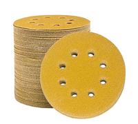 STEBRUAM 100 Pezzi Dischi Abrasivi da 125 mm Fogli di Sabbia a Disco 60 Graniglie Carte Abrasive 8 Fori Levigatura Carta Vetrata Smerigliatrice a Grana Grossa Cuscinetti per Levigatrice Orbitali