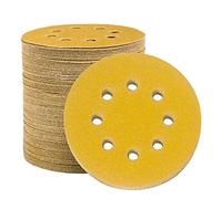 STEBRUAM 100 Pezzi Dischi Abrasivi da 125 mm Fogli di Sabbia a Disco 80 Graniglie Carte Abrasive 8 Fori Levigatura Carta Vetrata Smerigliatrice a Grana Grossa Cuscinetti per Levigatrice Orbitali