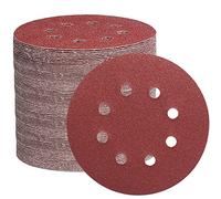STEBRUAM 105 Pezzi Dischi Abrasivi 125mm, Carta Vetrata Abrasiva 8 Fori per Levigatrice Orbitale(Grana 40/60/100/150/240/320/600)