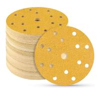 STEBRUAM 40 pezzi Dischi Abrasivi 150mm,40 Grana 15 fori Fori Rotondi Carta Vetro per Orbitale Levigatrice Giraffa per Legno,Metallo
