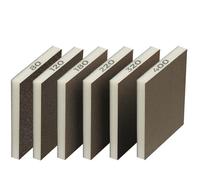 STEBRUAM 6 Spugne Abrasive Grana 80/120/180/220/320/400 - Set Multigrana per Legno, Metallo e Pareti - Spugne Lavabili e Riutilizzabili - Carta Abrasiva Professionale