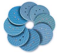 STEBRUAM 64 Pezzi Dischi Abrasivi 125mm, Carta Vetrata Abrasiva 8 Fori Ossido di Zirconio per Levigatrice Orbitale (8 x 60/80/120/150/180/240/320/400 Grana)