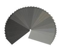 STEBRUAM Carta Abrasiva 42 Pezzi Kit, Carta Vetrata per Legno in Grane 120/150/180/240/320/400/1200/1500/2000/3000, Sandpaper Carta Vetro Impermeabile Levigatura a Secco e Umido