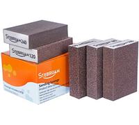 STEBRUAM Spugne Abrasive,5 Grane diverse 60/80/100/120/240 Utilizzato per Lucidare Legno,Plastica e Metallo Kit Spugne Lavabili Cucina,Pavimento,Pulizia Delle Pareti(5 Pezzi)