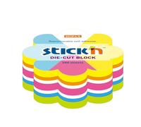 Stecca per appunti adesivi a forma di fiore | 250 fogli - Realizzato in carta - Assortimento di colori neon - Misure 6,7 x 6,7 cm - Mimbek