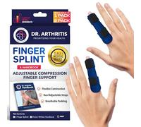 Stecca per dita sviluppata dal medico per artrite e recupero da lesioni, supporto per presa e raddrizzatore, supporto per dita rotte che si adatta a indice, medi, anelli, articolazioni mignoli (blu