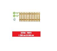 Steccato in Legno di Pino con Doghe - Dimensioni: L 200cm x H 80cm