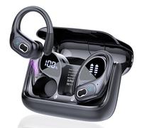 STECEi Cuffie Bluetooth Sport, 75 Ore Auricolari Bluetooth 5.4 HiFi Stereo, Cuffie Senza Fili con 4 ENC HD Mic, IP7 Impermeabili Cuffiette, Cuffie Wireless per Running/Palestra, Nero(2025)
