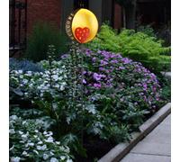 Steckleuchte LED Solare Da Esterno Cuore Nera Oro IP44, 78,5 cm