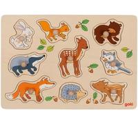 Steckpuzzle Waldtiere: 30 x 21 x 2,4 cm, Holz, 9 Teile, per Stück