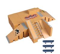 Stecto Finger Skateboard Park, Skate Park Kit Rampa Parti per Finger Skateboard, Mini Tastiere Rails Starter Kit con 3 Tastiere, Durevole Ultimate Parks Training Puntelli