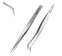 stedi 2pcs Set Di Pinzette Di Precisione, Strumenti Di Modellismo, Pinzette In Acciaio Inox Di Altissima Precisione Per Gundam, Modelli Militari In Scala, Parti In Resina 3d, Pinzette Industriali