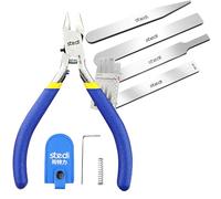 Stedi 4.7 pollici Model Nipper, con ultra-sottile single-edge e lama caso strumenti di modello + Hobby - Set di 4 utensili per lucidatura e lucidatura, per smerigliatura a specchio in vetro con grana