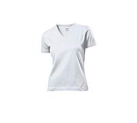 Stedman Apparel - Classic-t V-neck/St2700, T-Shirt Donna, Bianco, 38 (Taglia Produttore: M)