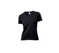 Stedman Apparel - Classic-t V-neck/St2700, T-Shirt Donna, Nero (Black Opal), 40 (Taglia Produttore: L)