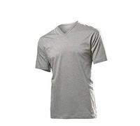 Stedman Apparel Maglietta a Maniche Corte da Uomo Classic-T con Scollo a V ST2300, Grigio Erica, XXL