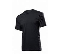 Stedman Apparel Maglietta a Maniche Corte da Uomo Classic-T con Scollo a V ST2300, Opale Nero., XXL