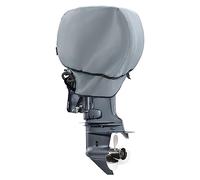 STEECA Copertura impermeabile per motore fuoribordo 600D, resistente allo sbiadimento, per barca, per motore da 50 a 115 CV, grigio