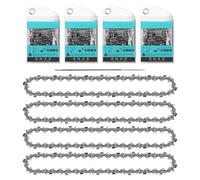 STEEIRO Confezione da 4 catene per motosega 3/8" LP 1,1 mm 40 TG 25 cm con 1 lima compatibile con Ein hell Ma kita, Hus qvarna, Ore gon e altro (3/8" 1,1 mm 40 TG)