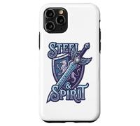 Steel And Spirit Griffin Shield Fantasy Sword Runes Magic Custodia per iPhone 11 Pro
