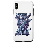 Steel And Spirit Griffin Shield Fantasy Sword Runes Magic Custodia per iPhone XS Max