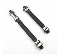 Steel Bicycle Hub Axles 10mm Diameter Silver Finish | Front 10.8cm, rear 14.5cm length, 10mm diameter, hollow design, lightweight steel construction