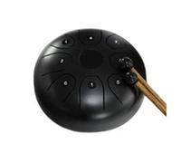 Steel Drum, Handpan con scala musicale pentatonica for tamburo con lingua in acciaio da 10" con custodia e mazze,musical instruments(Black)