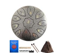 Steel Drum, Steel Drums for Adults, 6 Inch 11 Notes for Adults Beginner Gift Families and Friends with Music Book Stickers Mallet and Carry Bag (Silver)