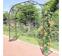 Steel Garden Trellis Outdoor 2,3 m and 8,9 ft Climbing Plants Black Pergola with Base Perfect for Wedding and Events Garden Decoration 55" x 90"