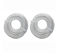 Steel Grass Trimmer Line 2.4-3.5mm 15m 2-Pack Steel Grass Trimmer(2.7 mm) | Core-reinforced steel, fits 2.4-3.5mm heads, 2 rolls included, cutting, long lifespan