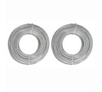 Steel Grass Trimmer Line 2.4-3.5mm 15m 2-Pack Steel Grass Trimmer(3.5 mm) | Core-reinforced steel, fits 2.4-3.5mm heads, 2 rolls included, cutting, long lifespan