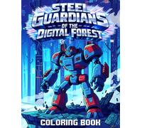 Steel Guardians of the Digital Forest Coloring Book