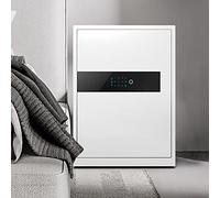 Steel Home - Smart WiFi Safes,Hidden Bedside Table Small Anti-Theft Fingerprint Password Safe,Intelligent Triple Alarm