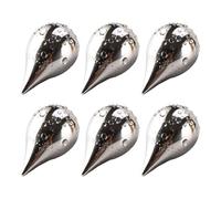 Steel Ice Block,6 Pieces Refreezable Water Drop Shaped - Great Chilling Ratio Steel Beverage Ice Ball Stones,Celebration-Ready Design For Fathers Day Housewarming Bar Juice Soda Wine Cocktail