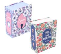Steel Mill & Co - Set di 2 mini puzzle a tema Jane Austen, puzzle letterari da 50 pezzi, scatole decorative per ricordi a libro, regalo per gli amanti dei libri (Emma & Pride and Prejudice)