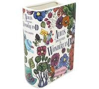 Steel Mill & Co, vaso decorativo originale a forma di libro, in ceramica, per la casa, decorazione graziosa, ideale per chi ama i libri, motivo Alice’s Adventures in Wonderland, Floral Nonsense