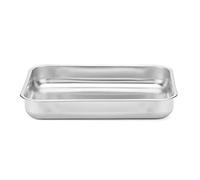 TEGLIA FORNO RETTANGOLARE CM 35X25X6 H ACCIAIO INOX ANTIGRAFFIO ANTIADERENTE