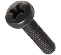 Steel pan Head Machine Screw, Black Oxide Finish, meets DIN 7985, 2 Phillips Drive, M4 - 0.7 thread size, 16 mm di lunghezza, filettato, Import (confezione da 100)