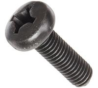Steel pan Head Machine Screw, Black Oxide Finish, meets DIN 7985, 4 Phillips Drive, M8 - 1.25 thread size, 25 mm di lunghezza, filettato, Import (confezione da 25)