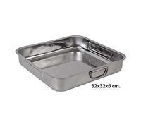Steel Pan - Rostiera quadrata inossidabile, 32 x 32 cm.