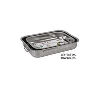Steel pan - Set di 2 griglie inossidabili, 25-35 cm.