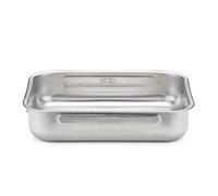 STEEL PAN TEGLIA ALTA ACCIAIO INOX 25X19 30X22 35X26 40X28 45X32 ITALIA