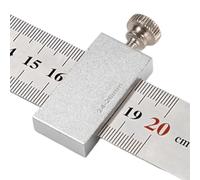 Steel Ruler Positioning Block - Aluminum Alloy Woodworking Ruler Stop | Rùler Stopper for Woodworking | High Precision Woôdworking Line Locator for Engineering Surveying and Carpentry Measuring