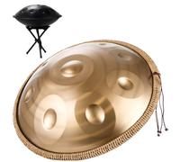 Steel Tamburo A Lingua Handpan Drum D Minor 9/10/12 Note Tamburo In Acciaio 22 Pollici Handpan Percussione 432HZ/440HZ Hand Pan Harmonic Per Principianti Regalo Per Bambini(Silver,12 Notes (432Hz))