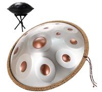 Steel Tamburo A Lingua Handpan Drum D Minor 9/10/12 Note Tamburo In Acciaio 22 Pollici Handpan Percussione 432HZ/440HZ Hand Pan Harmonic Per Principianti Regalo Per Bambini(Goldeneye,12 Notes (440Hz))