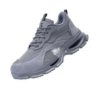 Steel Toe Shoes for Men Anti Smashing Puncture Proof Lightweight Breathable Safety Shoes for Warehouse & Construction (Summer Soft Bottom,42)