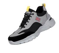 Steel Toe Shoes for Men Anti Smashing Puncture Proof Lightweight Breathable Safety Shoes for Warehouse & Construction (Summer Lightweight,41)