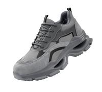 Steel Toe Shoes for Men Anti Smashing Puncture Proof Lightweight Breathable Safety Shoes for Warehouse & Construction (Soft Bottom Lightweight,45)