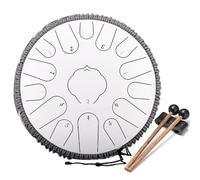 Steel Tongue Drum, 13 Pollici 15 Note Tamburo Handpan Strumento a Percussione Tamburo, chiave in do Accordato Tamburi in Acciaio, Portatile Tamburo del Handpan in Acciaio,I